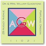 Name Doodles - Square Address Labels/Stickers (Fleetwood Spring)